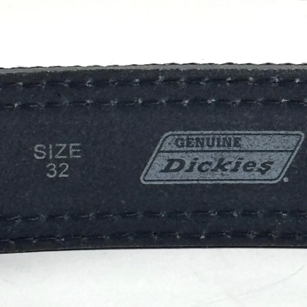 Dickies Belt Men 32 Black Leather Trim Webbed Utility 11GD030001 Workwear Rugged